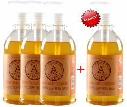 3 Savons d'Alep liquides Fleur d'oranger + 1 GRATUIT 