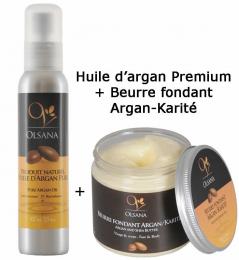 Offre 100ML Huile Argan + 200 ML Beurre Fondant Argan/Karit 